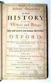 WOOD, ANTHONY. Athenae Oxonienses. 2 vols. in one. 1691-92